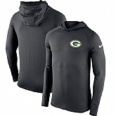 Men's Green Bay Packers Nike Charcoal Stadium Touch Hooded Performance Long Sleeve T-Shirt,baseball caps,new era cap wholesale,wholesale hats